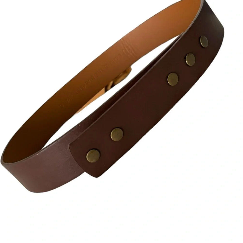 Behind the Buckle Brown Leather Unisex Adjustable Cowgirl Cowboy Western Belt‎